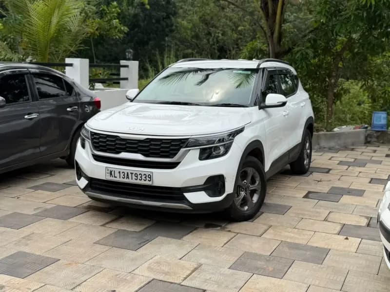 2021 Kia Seltos HTK Plus in white for sale in Edoor, Kannur