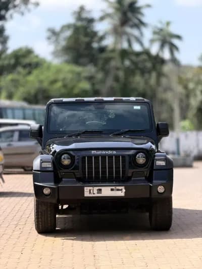 2021 Mahindra Thar 4x4 diesel in black, front view – RR Motors, Iritty, Kannur