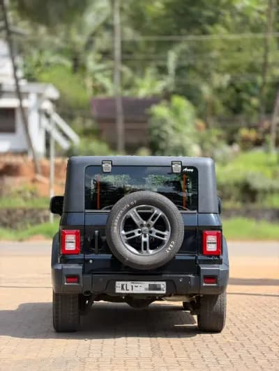 2021 Mahindra Thar 4x4 diesel in black, rear view – RR Motors, Iritty, Kannur
