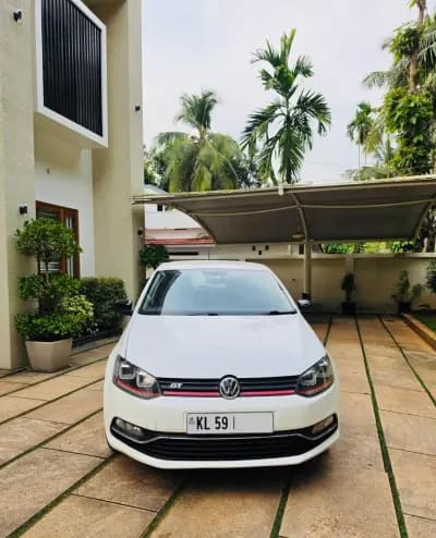 2015 Volkswagen Polo GT TSI automatic petrol in white, front view – Car City, Mattanur, Kannur