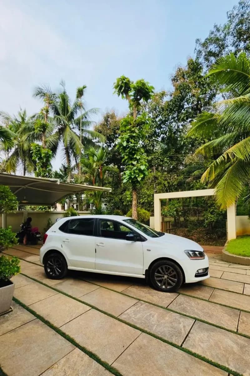 2015 Volkswagen Polo GT TSI automatic petrol in white, side view – Car City, Mattanur, Kannur