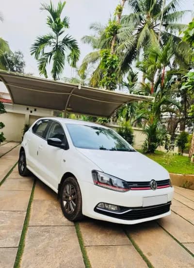 2015 Volkswagen Polo GT TSI automatic petrol in white, front three-quarter view from the left – Car City, Mattanur, Kannur