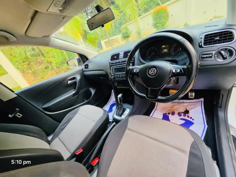 2015 Volkswagen Polo GT TSI automatic petrol in white, steering and front seats – Car City, Mattanur, Kannur
