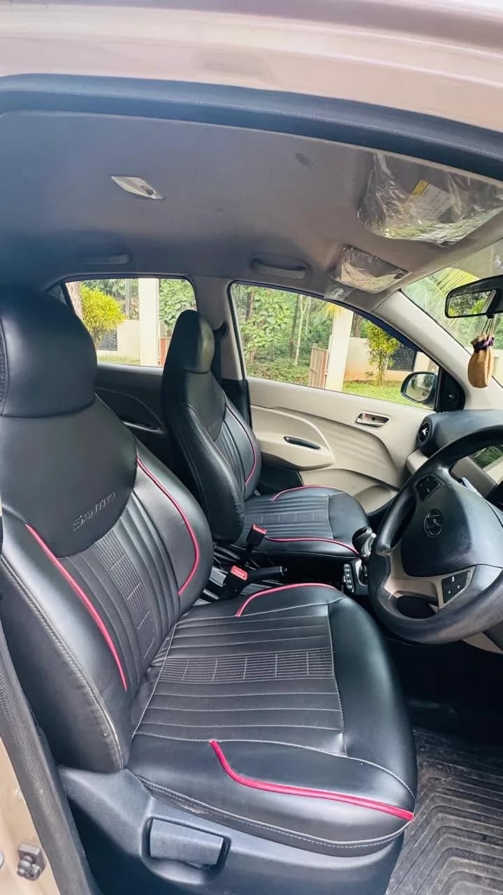 2019 Hyundai Santro Magna AMT petrol in gold, front seats – Car City, Mattanur, Kannur