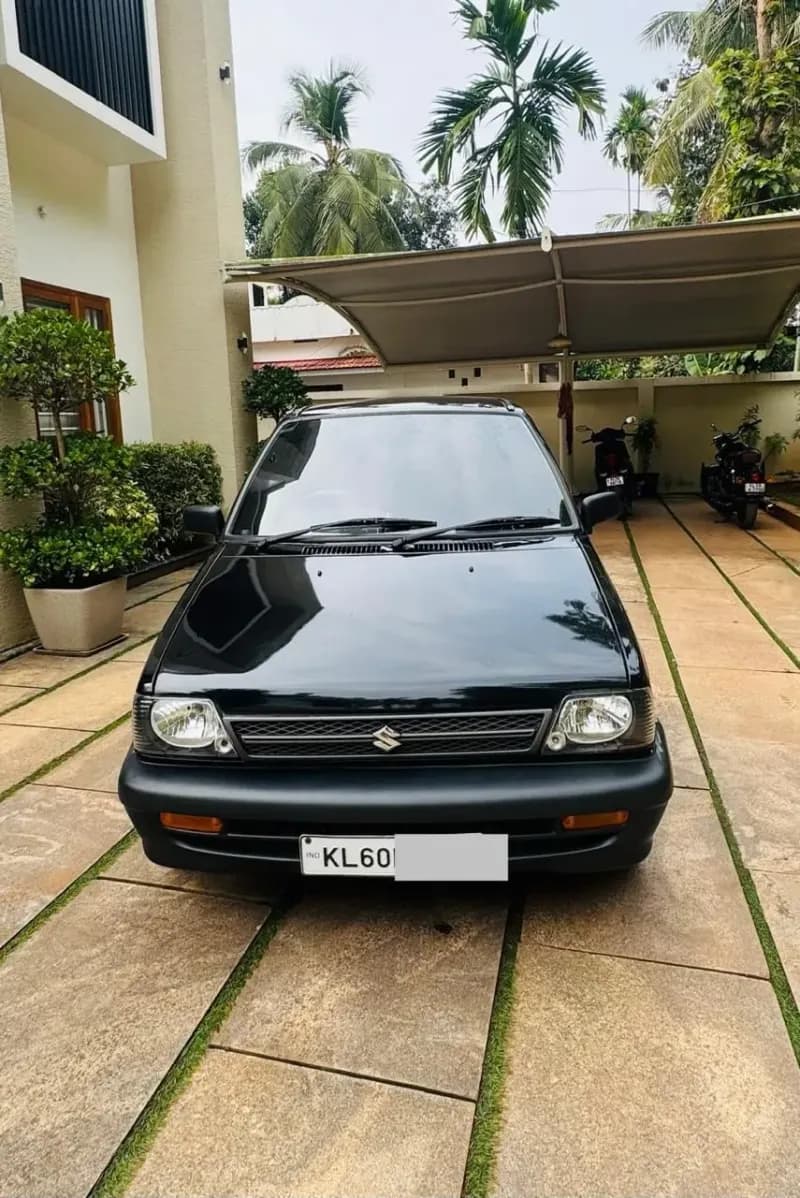 2013 Maruti Suzuki 800 AC petrol in black, front view – Car City, Mattanur, Kannur