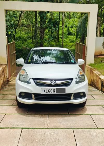 2016 Maruti Suzuki Swift Dzire VXi petrol in white, front view – Car City, Mattanur, Kannur