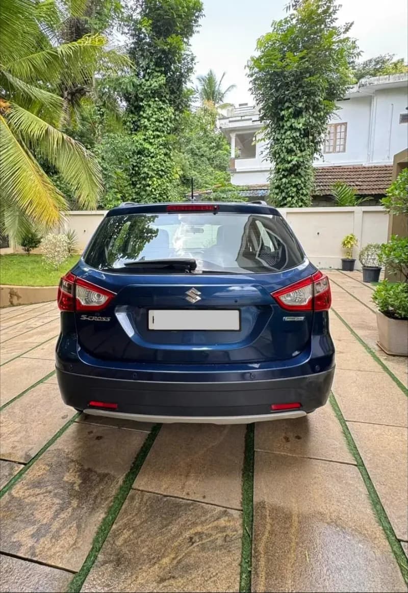 2018 Maruti Suzuki S-Cross Zeta Smart Hybrid diesel in blue, rear view – Car City, Mattanur, Kannur