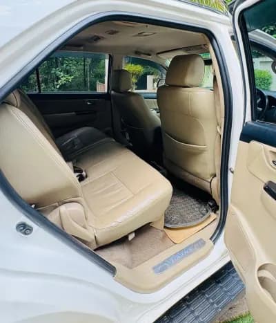 2014 Toyota Fortuner 4x2 automatic diesel in white, rear seats – Car City, Mattanur, Kannur